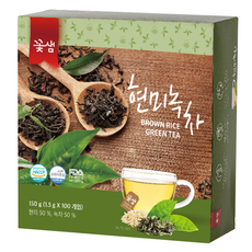 꽃샘 현미녹차, 1.5g, 100개입, 100개
