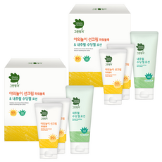 GREEN FINGER 綠手指 戶外防曬乳 SPF50+ PA++++ 80ml 2條入+曬後護理凝膠 100ml, 2組