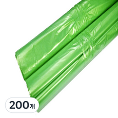 環保平口塑膠袋 47 淺綠色, 20L, 200個