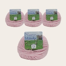 라나가또 누우보 순모 아일랜드 퓨어울 뜨개실 4p, 13425 라이트핑크