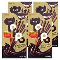 Toppo 夾心餅乾棒 濃厚巧克力口味, 40g, 4盒