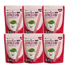 또또맘 유기농 오곡 롱스틱, 자색고구마, 30g, 6개