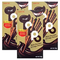 Toppo 夾心餅乾棒 濃厚巧克力口味, 40g, 3盒