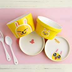 카카오프렌즈 시그니처 1인식기세트, 무지, 국그릇 + 공기 + 찬기 2p