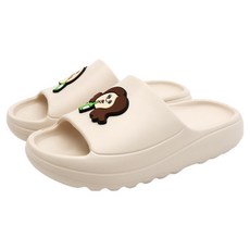빵빵이的日常 빵빵이 옥지 柔軟拖鞋, 白色, 280