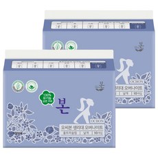 유기농본 생리대 날개형, 오버나이트, 10개입, 2개, 패드형