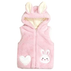 Haengunine 孩童絨毛造型連帽背心