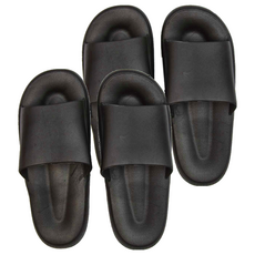 麻糬拖鞋 2入, 黑色, 2組