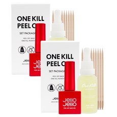 Jello Jello 美甲基底油+卸甲油組, 混色, 2組, 30ml