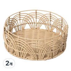 Market P.O 歐式藤編桌上型收納籃, 2個, 款式3