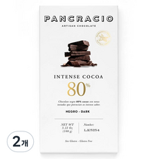 판크라시오 테블릿 인텐스 코코아 80% 네그로, 100g, 2개