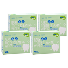 nac nac 指套潔牙巾 90張, 4盒, 1.1kg