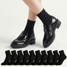 삭스판다 여성용 발이 편한 카바 밴딩 중목 양말 10켤레