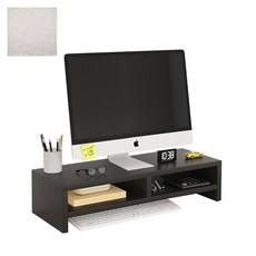 MDYooMarket 頂級螢幕支架 + 螢幕專用擦拭布套組, 黑色