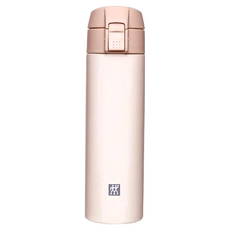 ZWILLING 雙人 18/10不鏽鋼真空彈蓋式保溫瓶, 粉色, 450ml, 1個