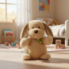 cuddle barn 會唱歌的小狗狗互動玩偶, 混合色