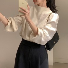페이퍼먼츠 클라씨 반목 퍼프 우아한 블라우스 11614
