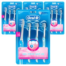 오랄비 벨벳 초미세모 잇몸케어 칫솔 초소형헤드, 3개입, 4개