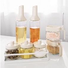 inbloom 簡約廚房調味罐層架收納架, 白色, 1個