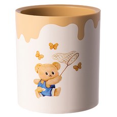 버터베어 원형 펜꽂이, 버터화이트, 1개