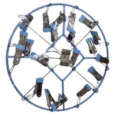 不鏽鋼防滑防風衣夾 20夾, 藍色, 1個