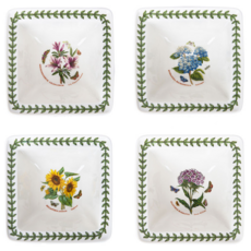 PORTmeIRION 波特玫琳恩 Botanic Garden系列方形瓷碗 16*16*7cm, 隨機出貨, 4個