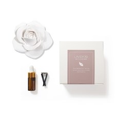 Rabida 39真玫瑰大型石膏裝飾石膏芳香劑+車用夾+補充油 3ml組, 洋槐味