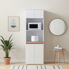 서울소호 오딘 키큰 주방 밥솥 렌지대 600 방문설치, 오크, 5단