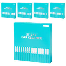 AHOYE 可水洗自黏式掏耳棉花棒, 柔軟材質 溫和清潔耳道, 24支, 5盒