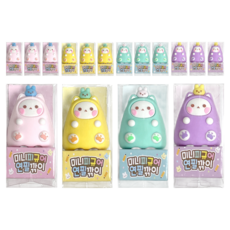 Crystal Fancy 1500 迷你公仔削鉛筆機 4件組, 黃色 + 粉紅色 + 薄荷綠 + 紫色, 4套