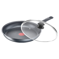 Tefal 特福 左岸雅廚系列 不沾平底鍋 附玻璃蓋, 28cm, 1組