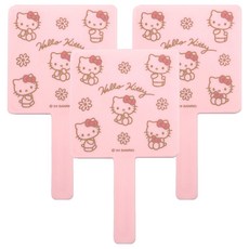 Beauty Home 三麗鷗 Hello Kitty 圖案簡約手拿鏡, 淺粉色, 3個