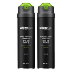 질레트랩스 래피드 포밍 쉐이브 젤, 195g, 2개