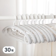 Isabelle Home 寬肩防滑衣架, 30入, 白色