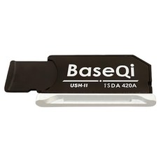 BaseQi MacBook Pro 2021系列 鋁合金神隱轉接卡 microSD卡套 420AG 灰色, 1個