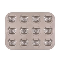 Hanomad 熊貓瑪德蓮烤盤 12格 金色, 1個