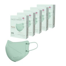 아이바나리 페이스 마스크 중소형 MS, 10개입, 5개, 네오 민트