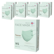 아이바나리 페이스 마스크 중소형 MS, 10개입, 10개, 네오 민트
