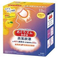 Kao 花王 MegRhythm 美舒律 新柔舒蒸氣眼罩 完熟柚香, 12片, 1盒