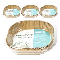 쿠킹플러스 에어프라이어용 자연 종이호일, 26cm, 50개입, 4개
