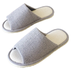 TAIWAN SLIPPER 台灣犀利趴 i Slippers 悠活系列 布質家居室內拖鞋 M(25.5cm), 英倫爵色 深霧灰, 1雙