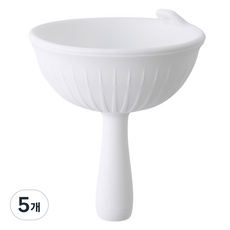 이지실리 실리콘 다용도 접이식 깔때기, 화이트, 5개