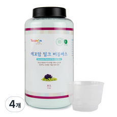 예꼬맘 밀크 버블바스 입욕제 포도향 용기, 850g, 4개