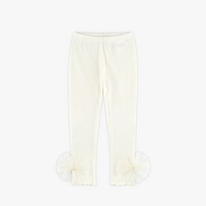 WALTONKIDS 女童公主風蝴蝶結羅紋內搭褲