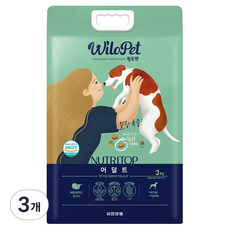 윌로펫 전연령 강아지 뉴트리탑 소프트 기능성 사료, 닭, 3개, 3kg