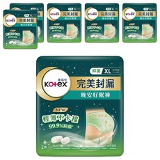 Kotex 靠得住 抑菌好眠褲 褲型衛生棉, XL(腰圍35~48吋), 2件, 6包