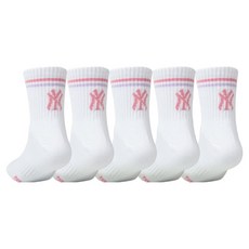 엠엘비 아동용 컬러E 중목 양말 5켤레 세트 MLB9801WHPK