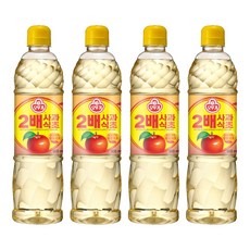 오뚜기 2배 사과식초, 900ml, 4개