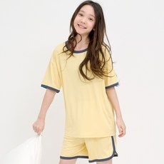 MAISON MAVARM 兒童學生涼感滾邊五分袖套裝