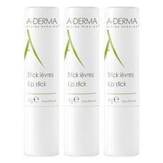 A-DERMA 艾芙美 複方維他命護唇膏, 深層滋潤 預防脫皮、唇紋, 4g, 3支, 無香